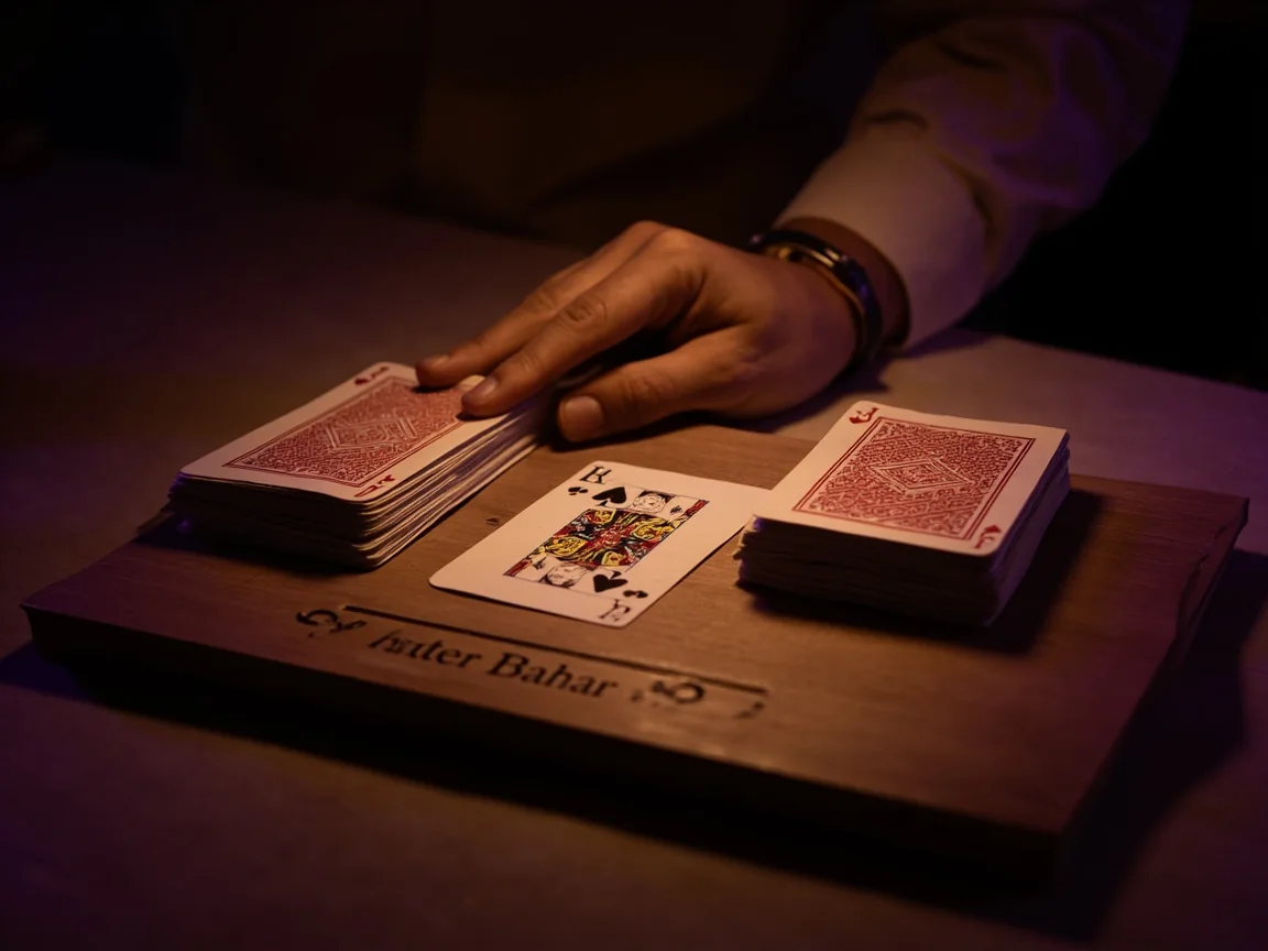 An empty rummy table beside a window with soft linen curtains.