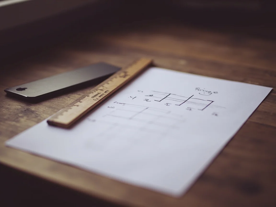 A hand-drawn diagram on ledger paper showing the bridge between skill and chance during a single hand of rummy.